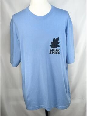 H&M Clear Skies Relaxed Fit Crew Neck T-Shirt Blue Mens 2XL